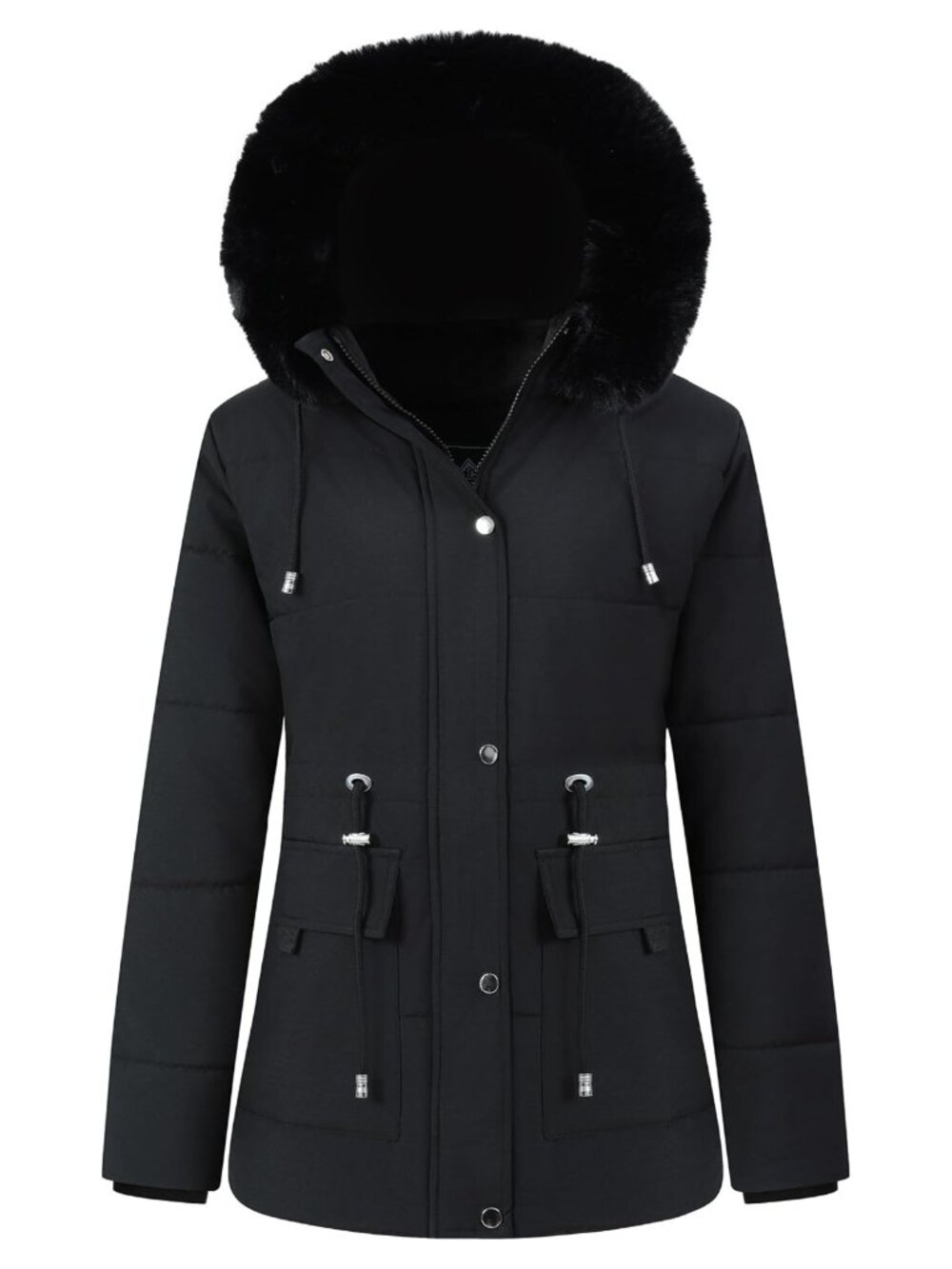 Women's Fleece Lined Puffer Down Jacket Winter Warm Parka